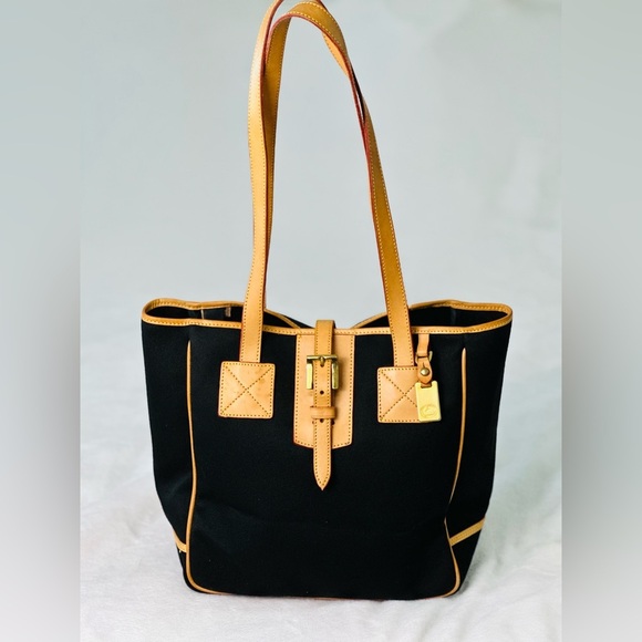 Dooney and Bourke Tote Bag With Leather Trim Medium Size - Picture 3 of 11